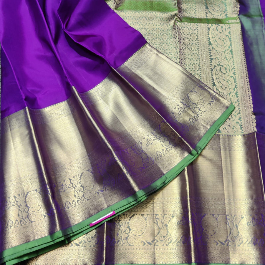 Kanchi pure plain silk Saree - KMP1577