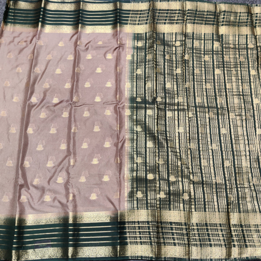 Mysore crepe semi silk saree - M05