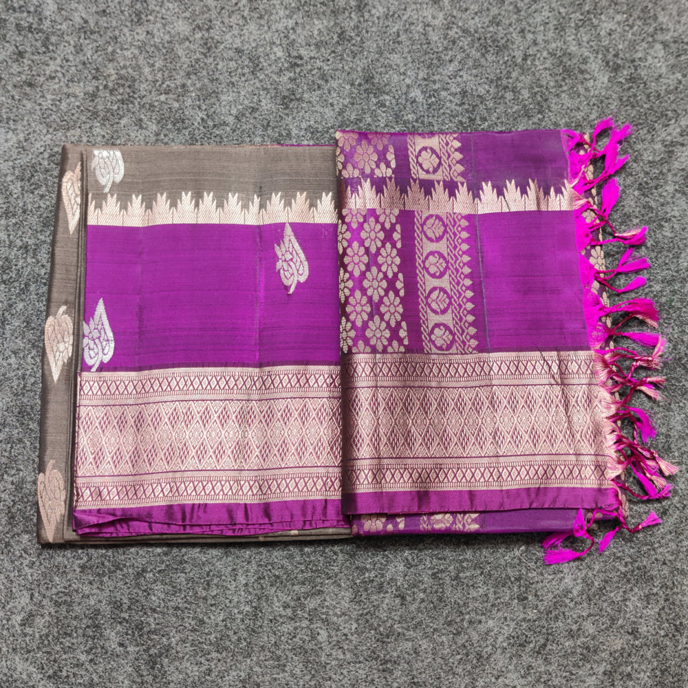 Lightweight pattu Scurt Border Saree - LWP09