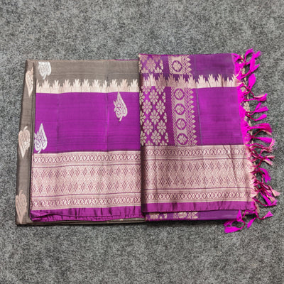 Lightweight pattu Scurt Border Saree - LWP09