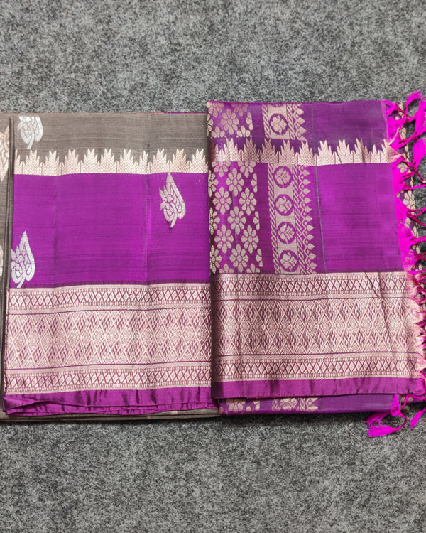 Lightweight pattu Scurt Border Saree - LWP09