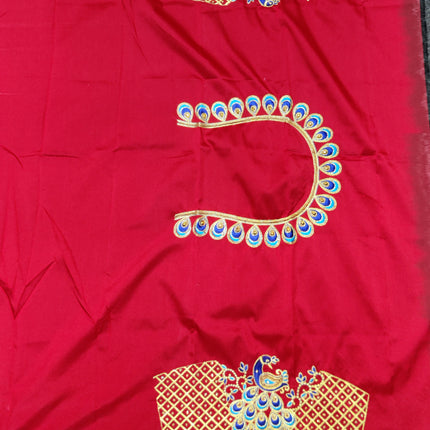 Gadwal Paithani Soft Silk Saree with work blouse-GSM13