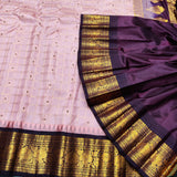 Gadwal Handloom Pure Silk Check Saree with Temple Border – GPS45