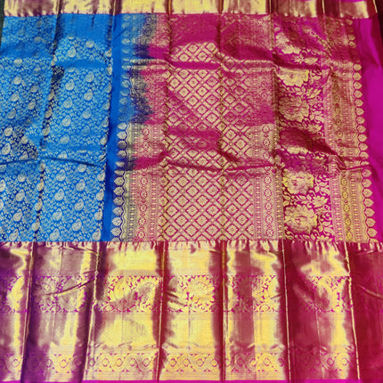 Kanchi pattu half fine bridal wear saree HF23