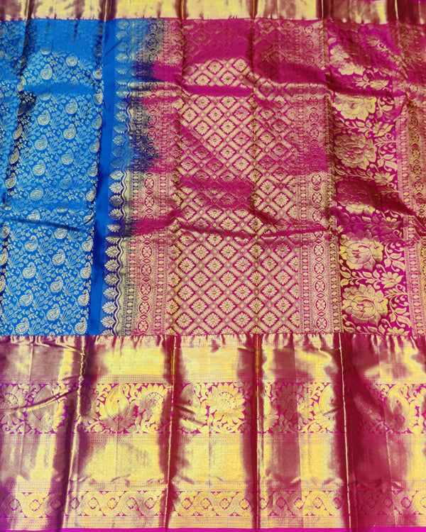 Kanchi pattu half fine bridal wear saree HF23 alternate view