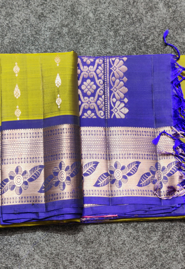Meenakari kanchi lightweight pattu Saree - KMP306