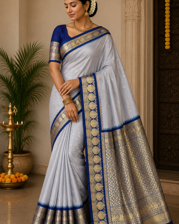 Gadwal Semi Silk Saree - GSM03