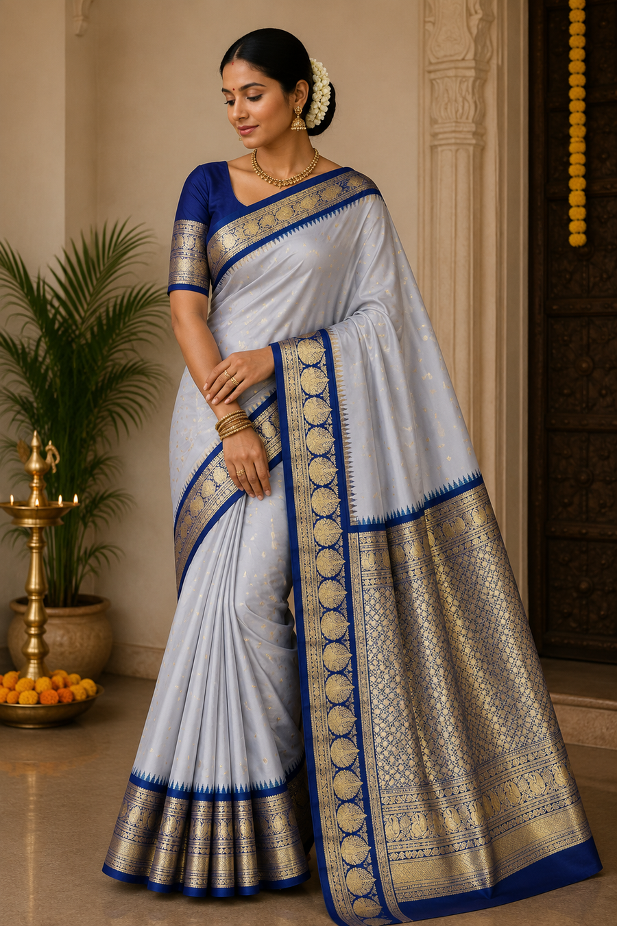 Gadwal Semi Silk Saree - GSM03