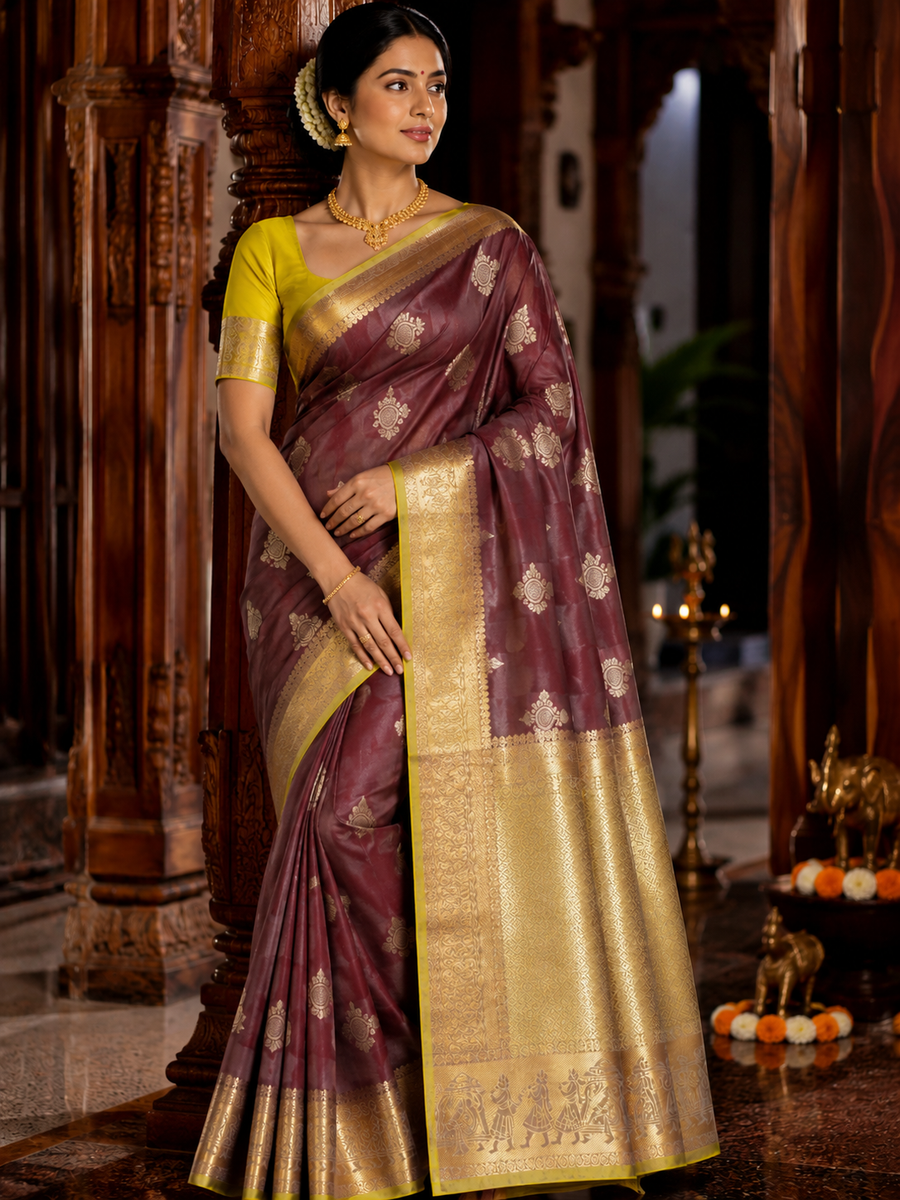 40%Off Kanchi pattu saree - KMP22