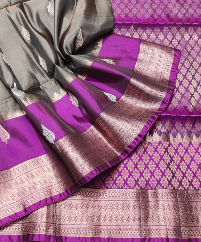 Lightweight pattu Scurt Border Saree - LWP86