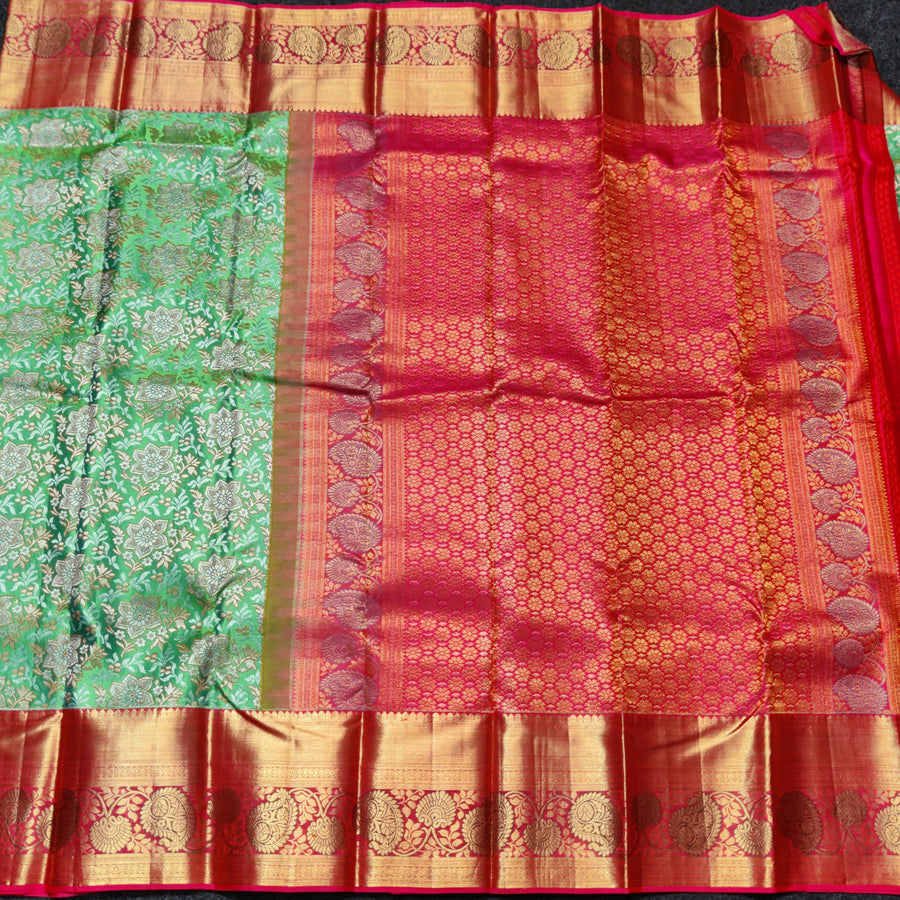 Kanchi Meenakari Brocade Pure handloom Silk Saree - KMP3214