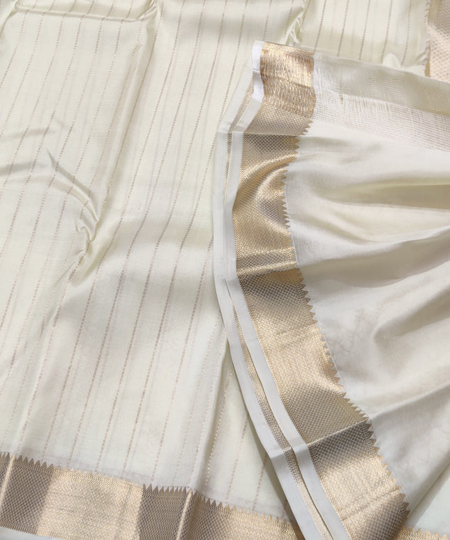 Kanchi pattu small border saree - KMP260