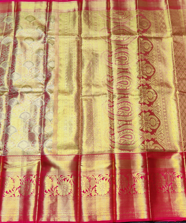 Kanchi Pattu Wedding Sarees @30% Off -KMP971