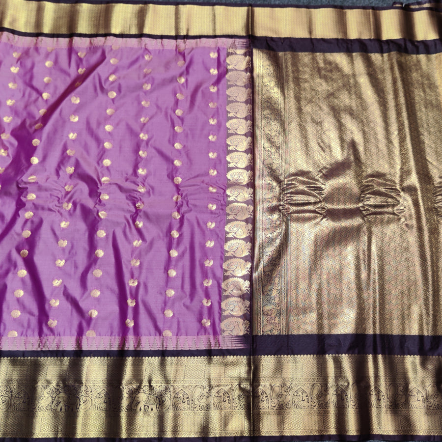 Gadwal Semi Silk Saree - GSM09