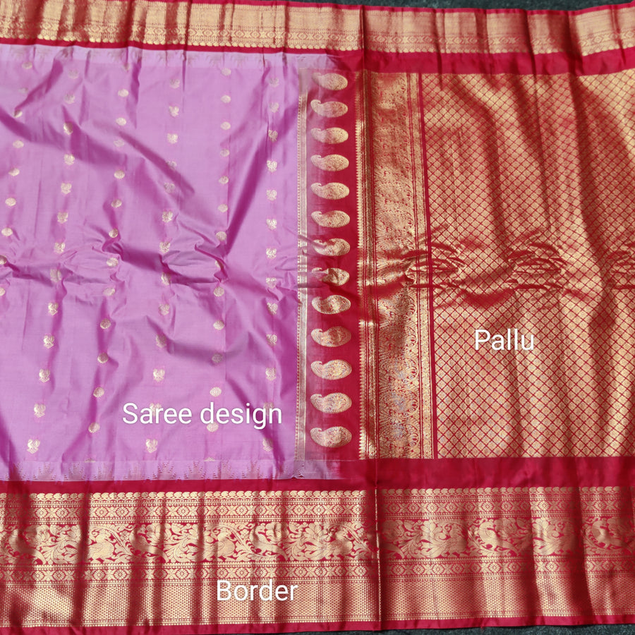 Gadwal Semi Silk Saree - GSM26