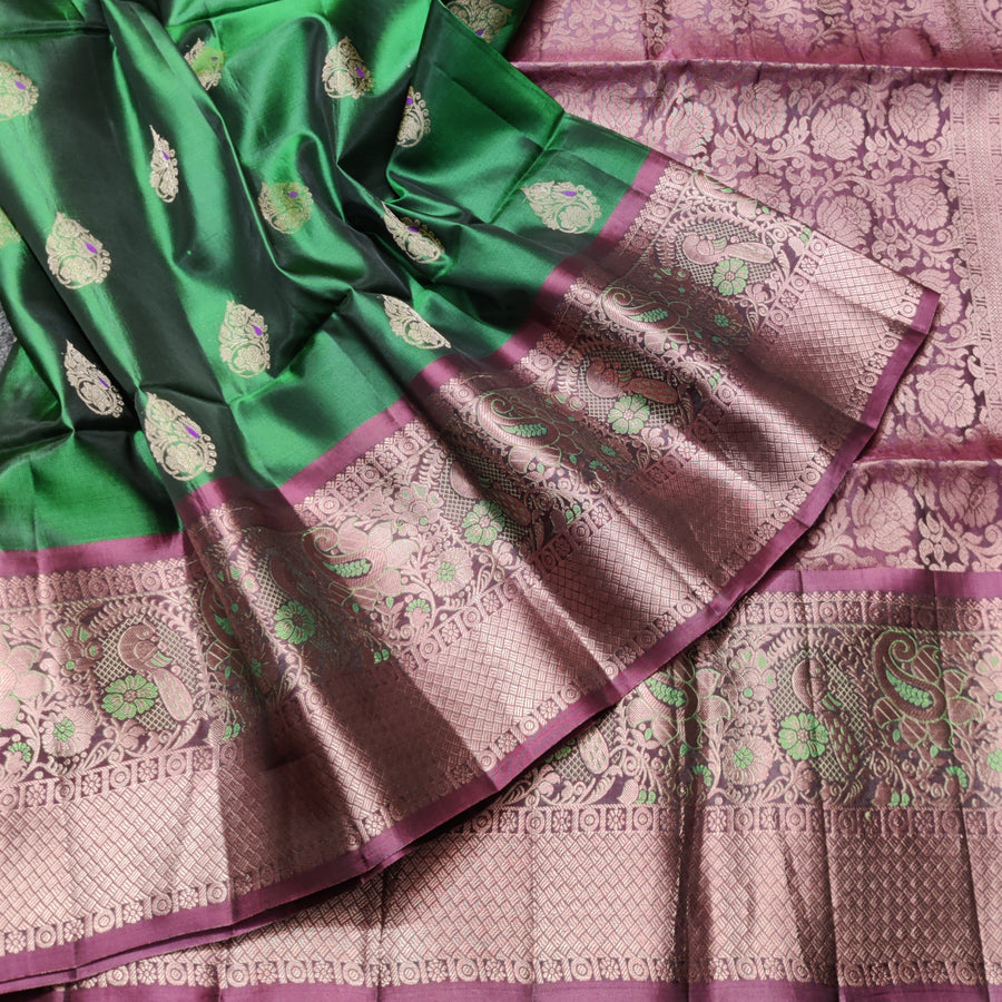 Meenakari kanchi lightweight pattu Saree - KMP139