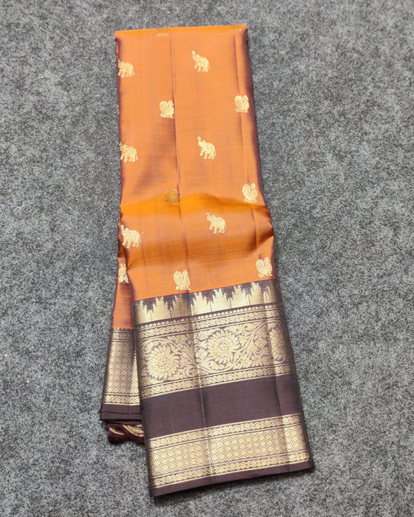 Kanchi Vintage Gap border pattu - KMP220