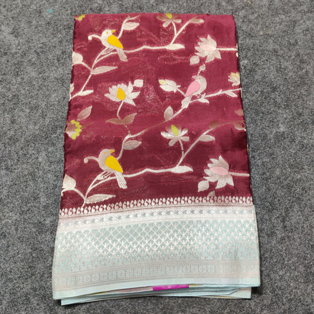Chinon crepe silk saree -C23