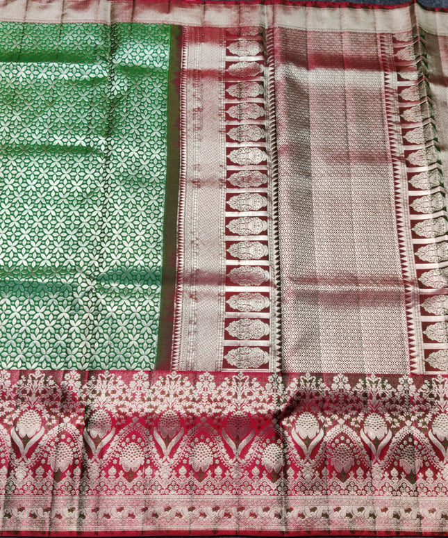 Kanchi Meenakari Brocade Pure handloom Silk Saree - KMP1980