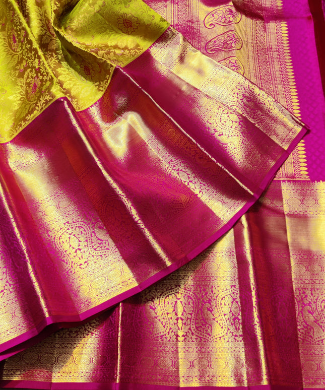 Kanchi Meenakari Brocade Pure handloom Silk Saree - KMP1995