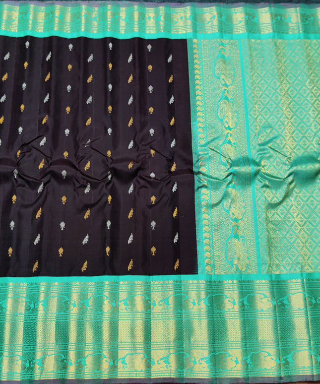 Gadwal pure handloom kuttu silk saree - GPS117