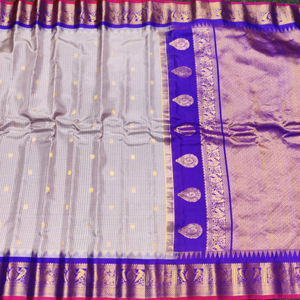 Gadwal Pure silk check Saree - GPS27