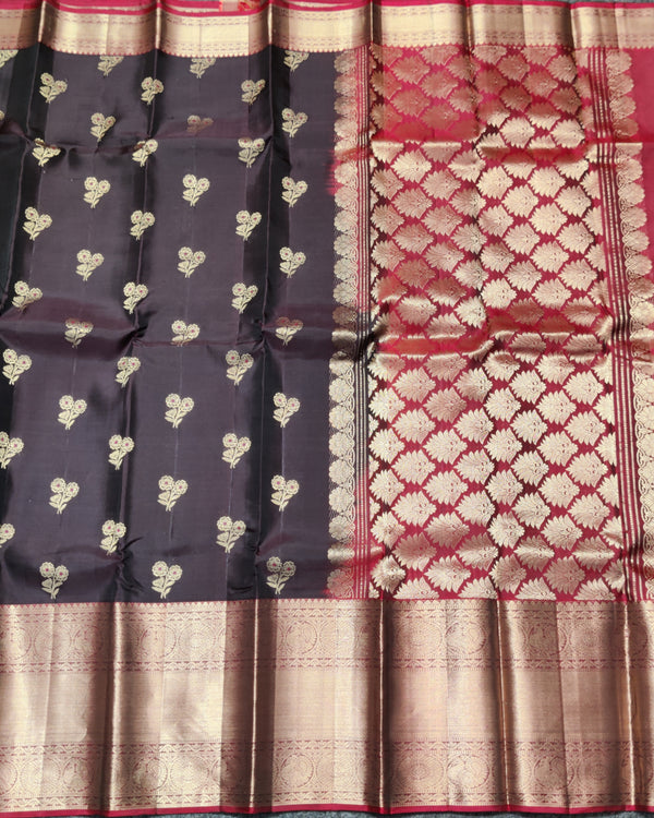 Kanchi Vintage Gap border pattu - KMP252 alternate view