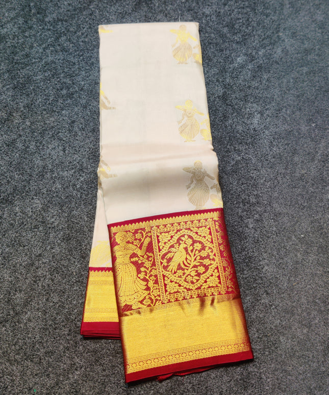Kanchi Kuttu Vintage Handloom Pattu Saree - KMP3042