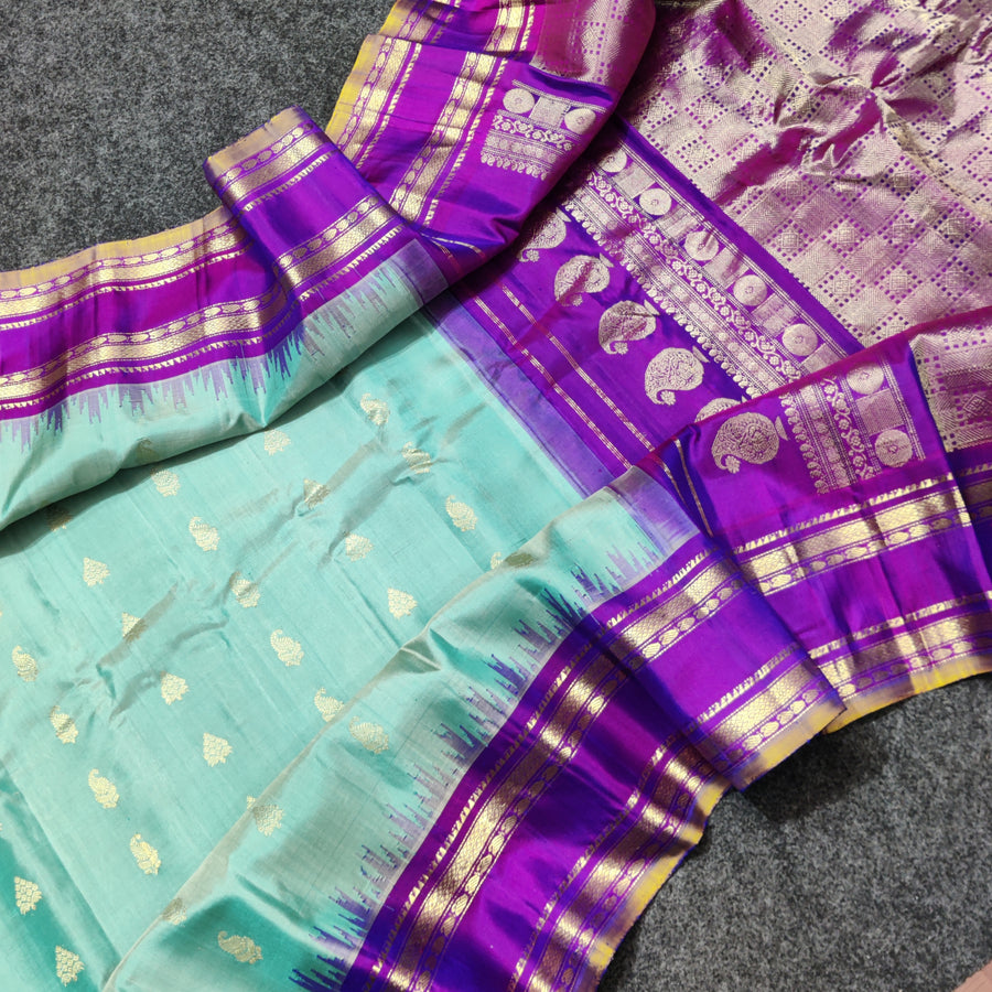 Gadwal Kuttu handloom Pure silk saree - GPS235