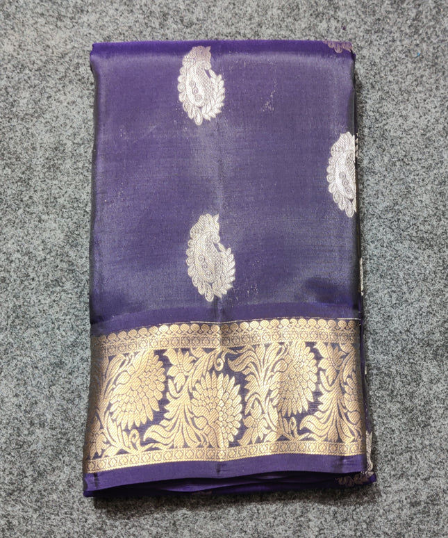Kanchi pattu Small border saree - KMP96