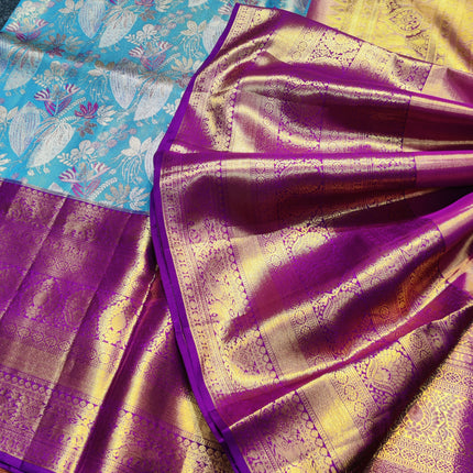 Kanchi Meenakari Brocade Pure handloom Silk Saree - KMP1793
