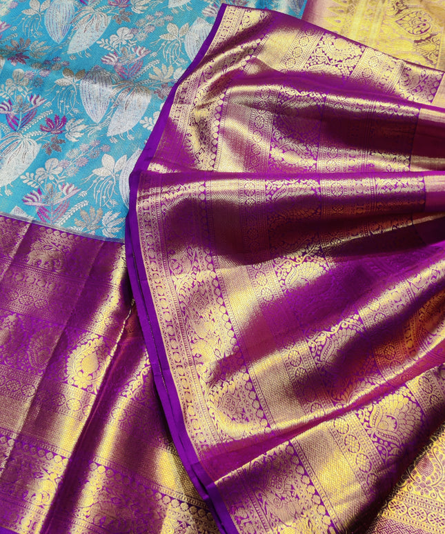 Kanchi Meenakari Brocade Pure handloom Silk Saree - KMP1793