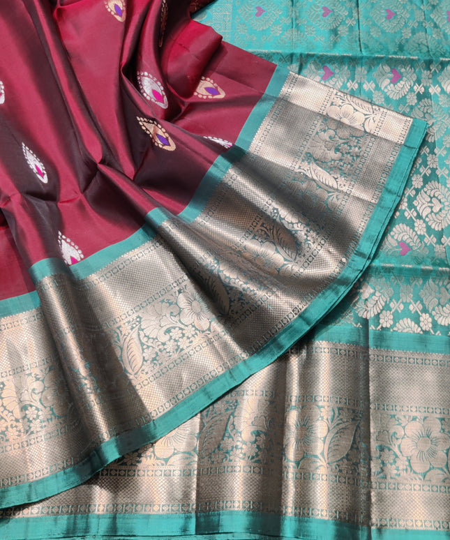 Meenakari kanchi lightweight pattu Saree - KMP3056