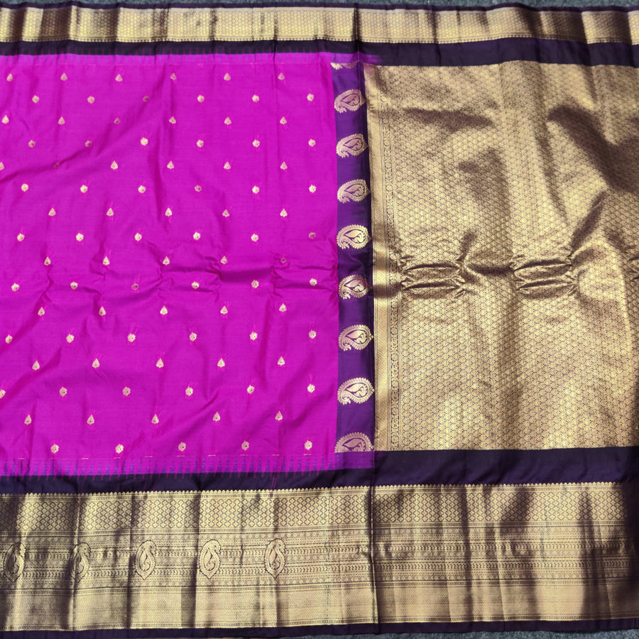 Gadwal Semi Silk Saree - GSM36