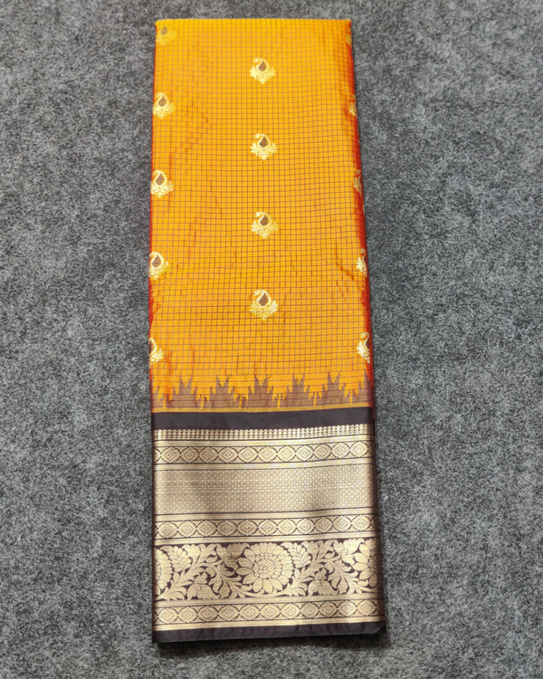 Gadwal Semi Silk Saree - GSM23