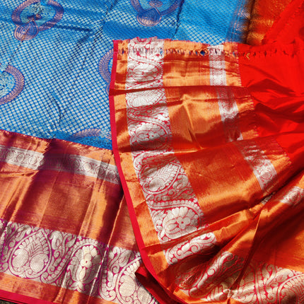 Kanchi pattu half fine Bridal Saree -HF278