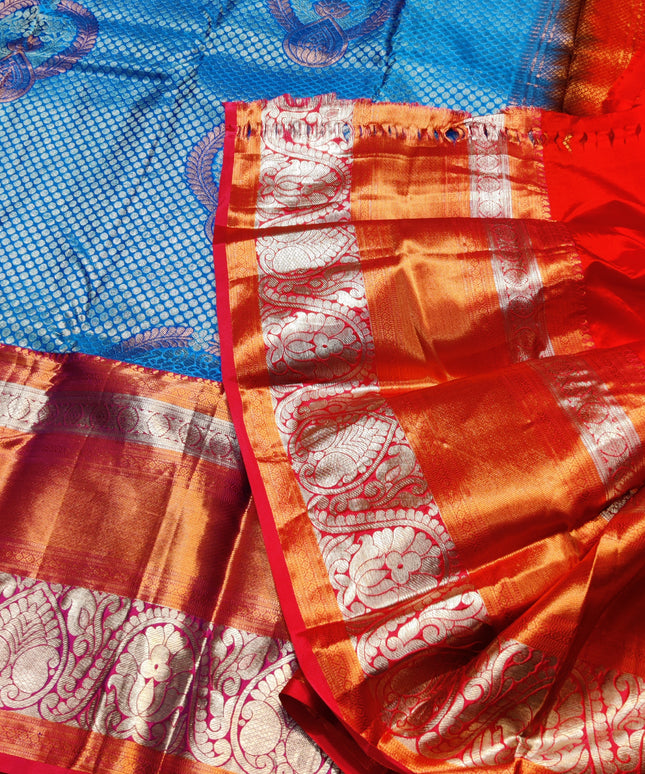 Kanchi pattu half fine Bridal Saree -HF278