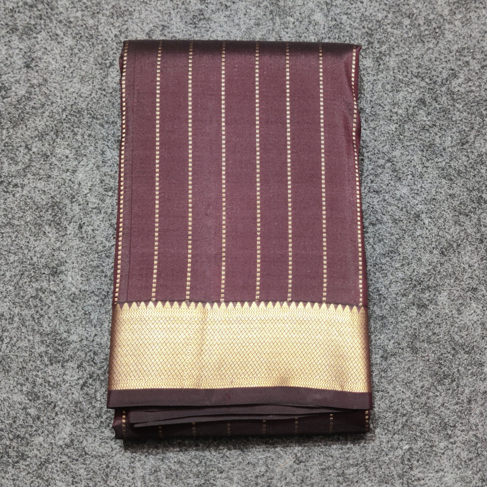 Kanchi pattu small border saree - KMP257