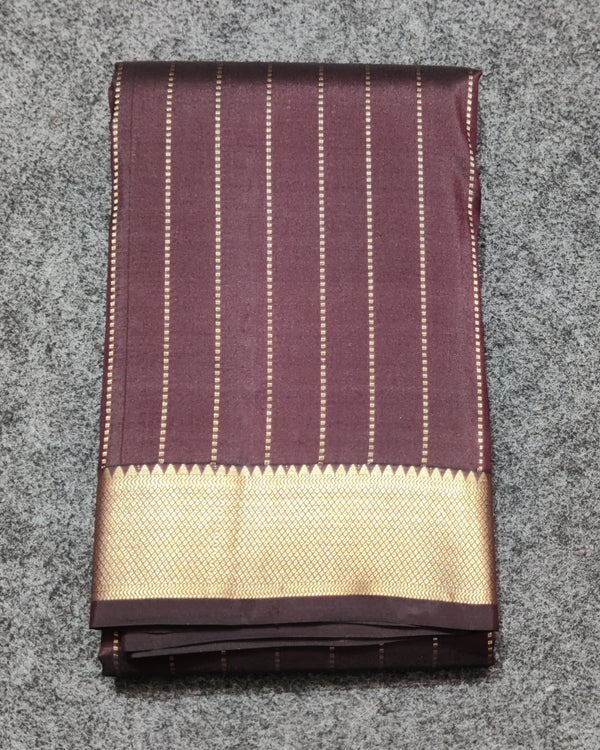 Kanchi pattu small border saree - KMP257