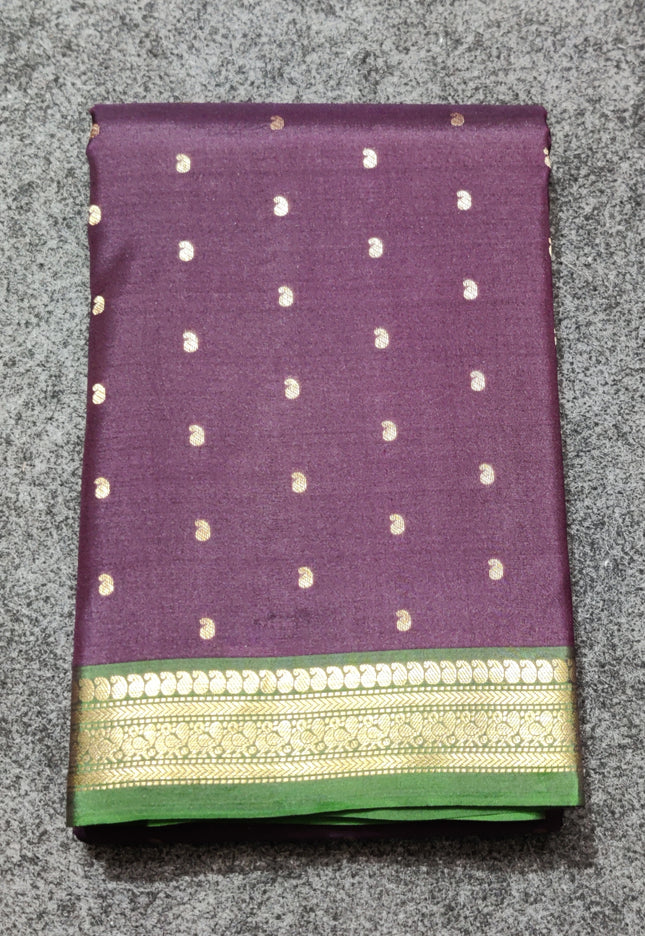 Kanchi pattu small border saree - KMP3138