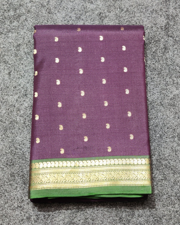 Kanchi pattu small border saree - KMP247