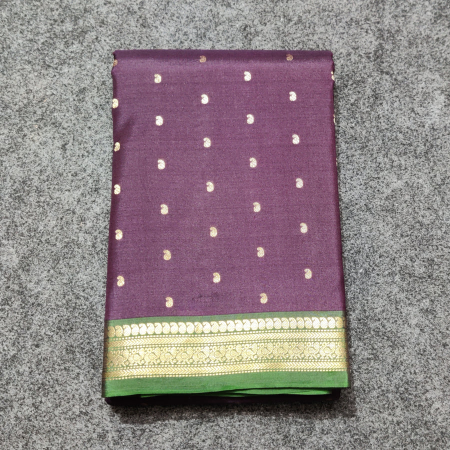 Kanchi pattu small border saree - KMP247