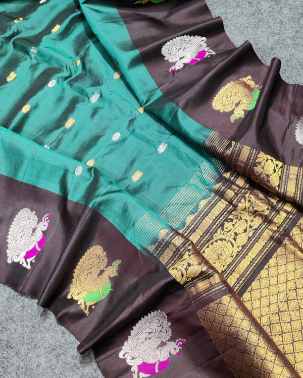 Gadwal Handloom pure silk- GPS05