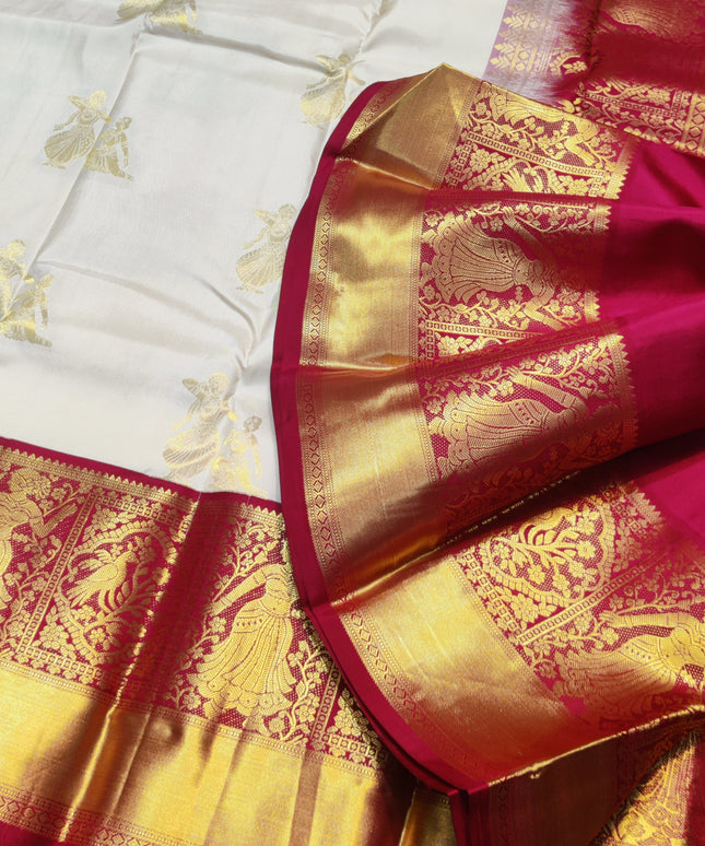 Kanchi Kuttu Vintage Handloom Pattu Saree - KMP3042