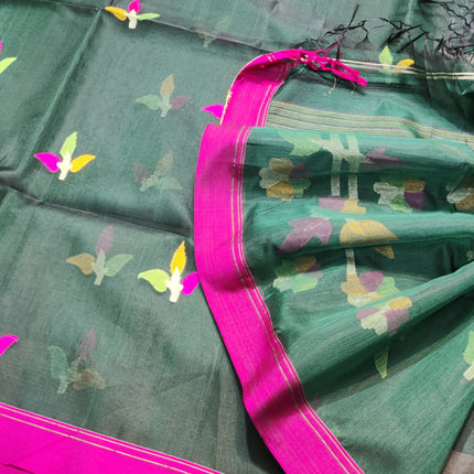 Jamdani handloom pure silk - JM04