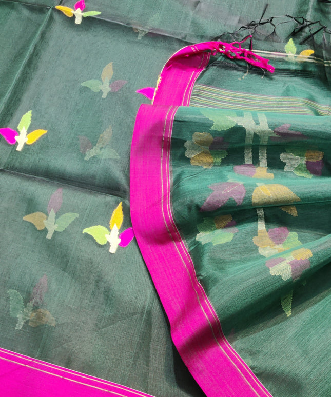 Jamdani handloom pure silk - JM04