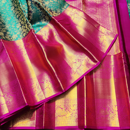 Kanchi Meenakari Brocade Pure handloom Silk Saree - KMP1990