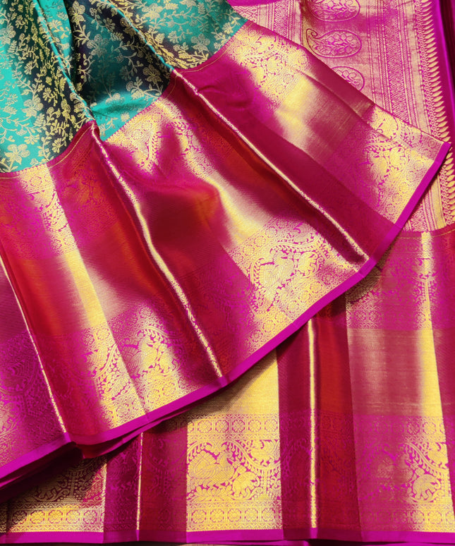 Kanchi Meenakari Brocade Pure handloom Silk Saree - KMP1990