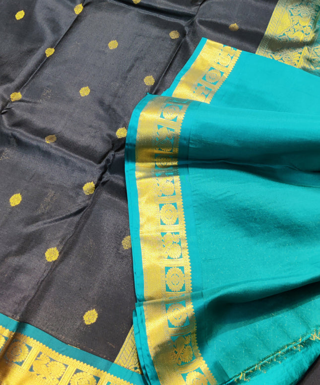 Kanchipattu small border saree - KMP206