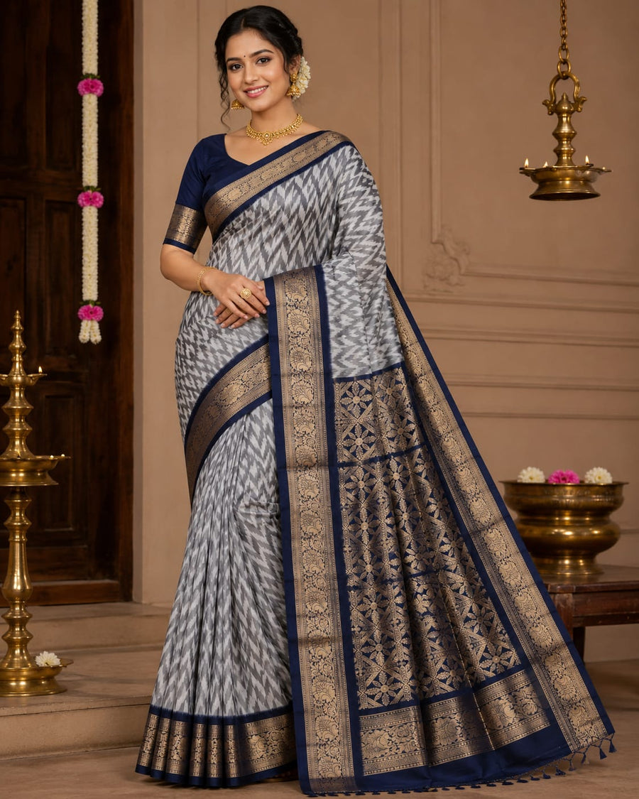Ikkath Pure handloom silk saree - IKT04